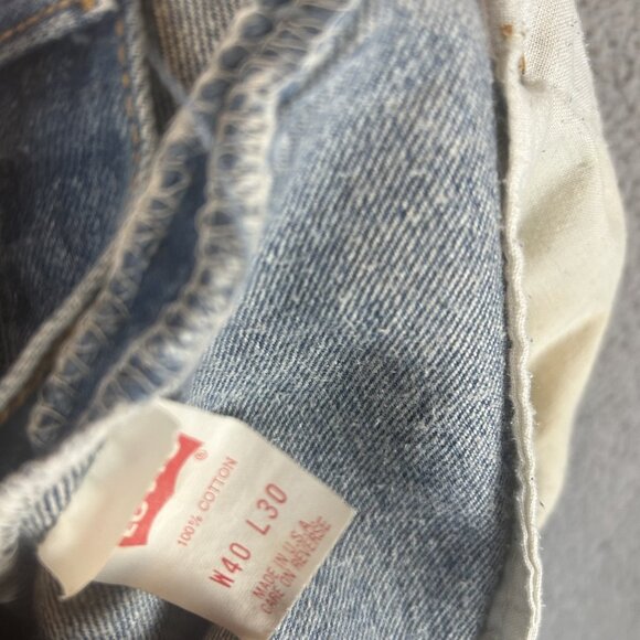 Vintage 80s 90s Classic Levis 501 Blue Jeans Mens 36-28 Denim Pants USA Button - Picture 7 of 7